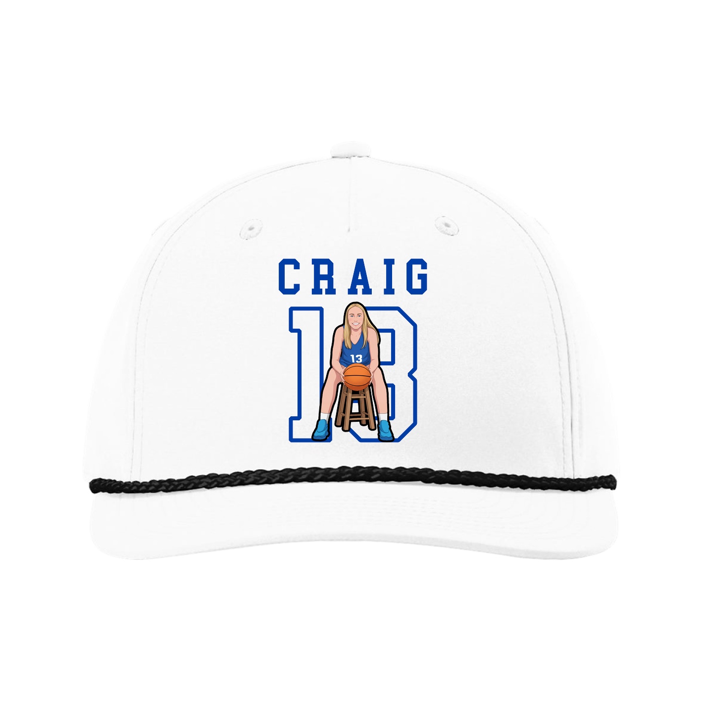 Five-Panel Classic Rope Cap — Shirsey in White