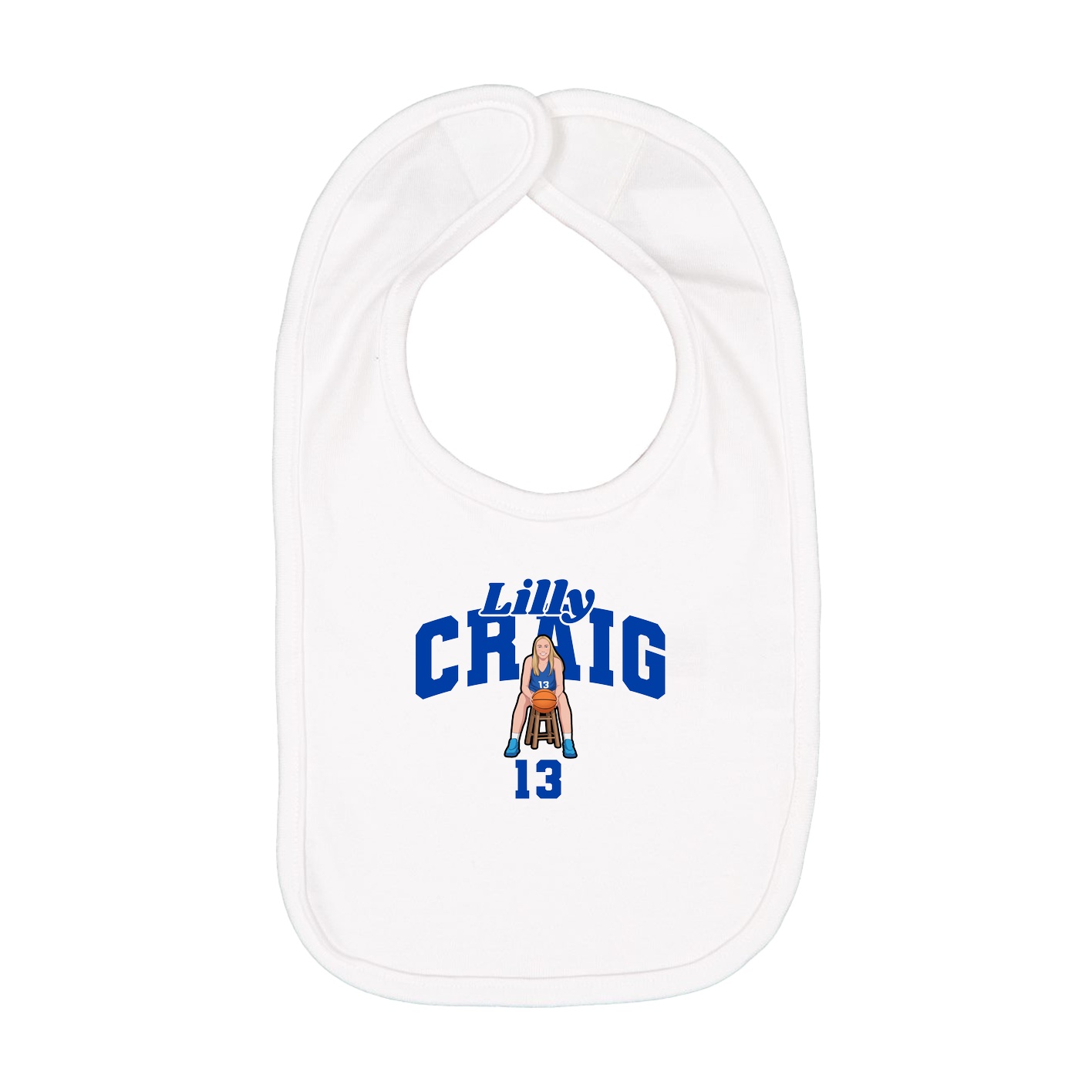 Infant Bib — Signature Arch in White