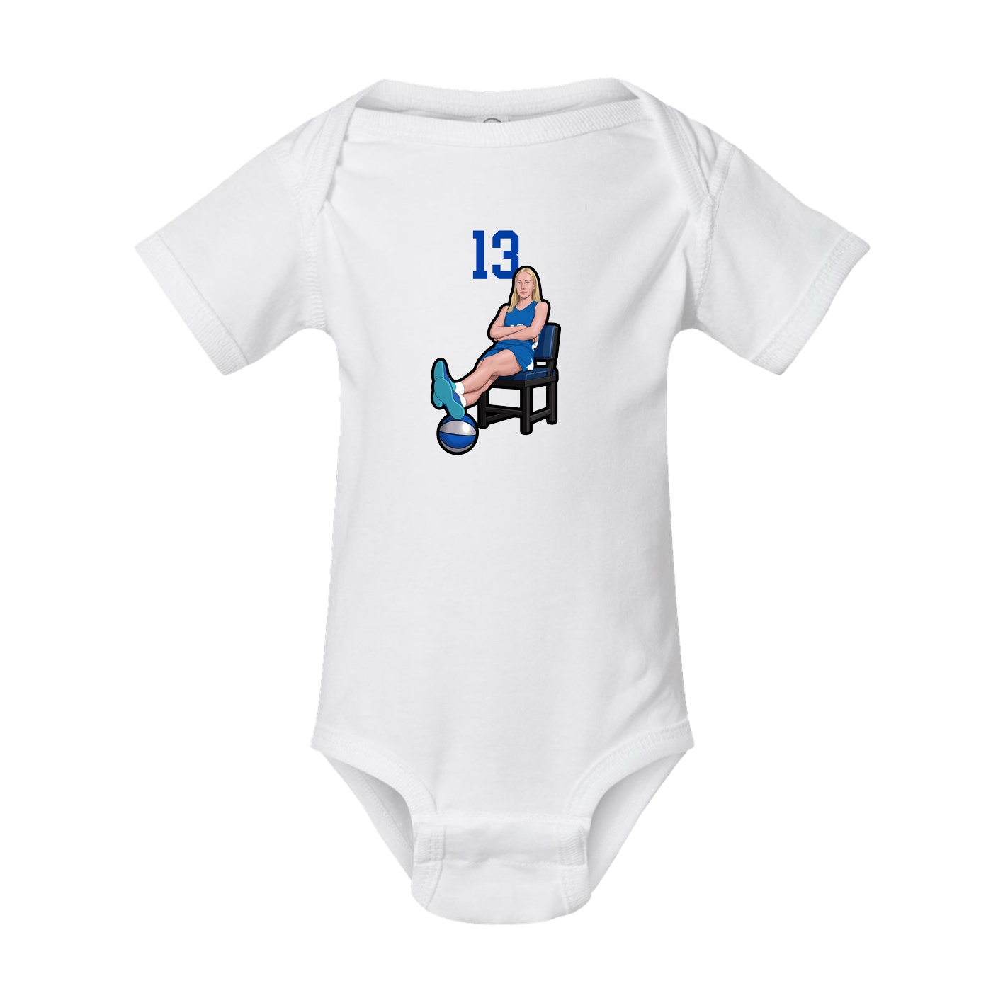 Baby Onesie — Number Top in White