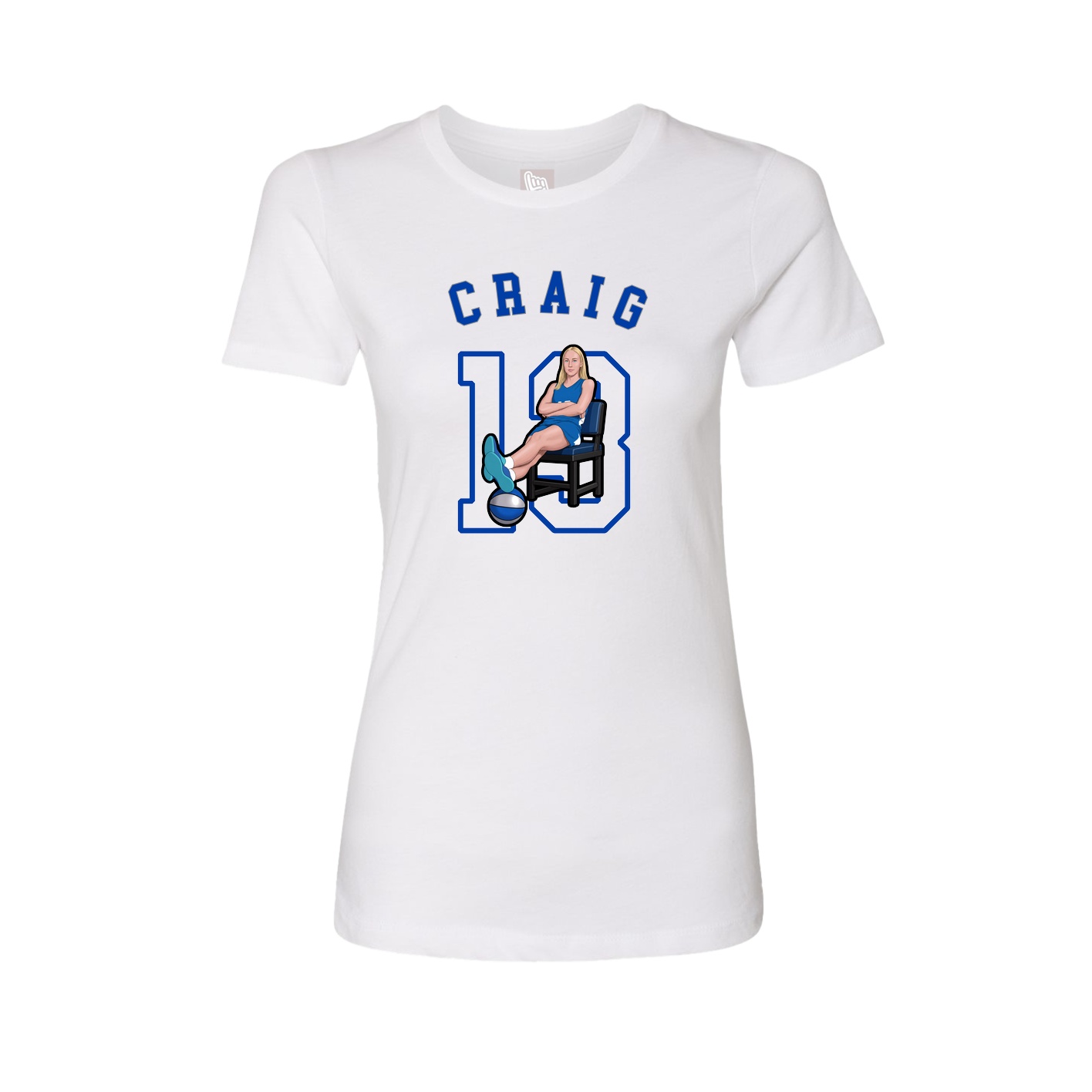 Fitted Women's Tee — Shirsey Arch in White