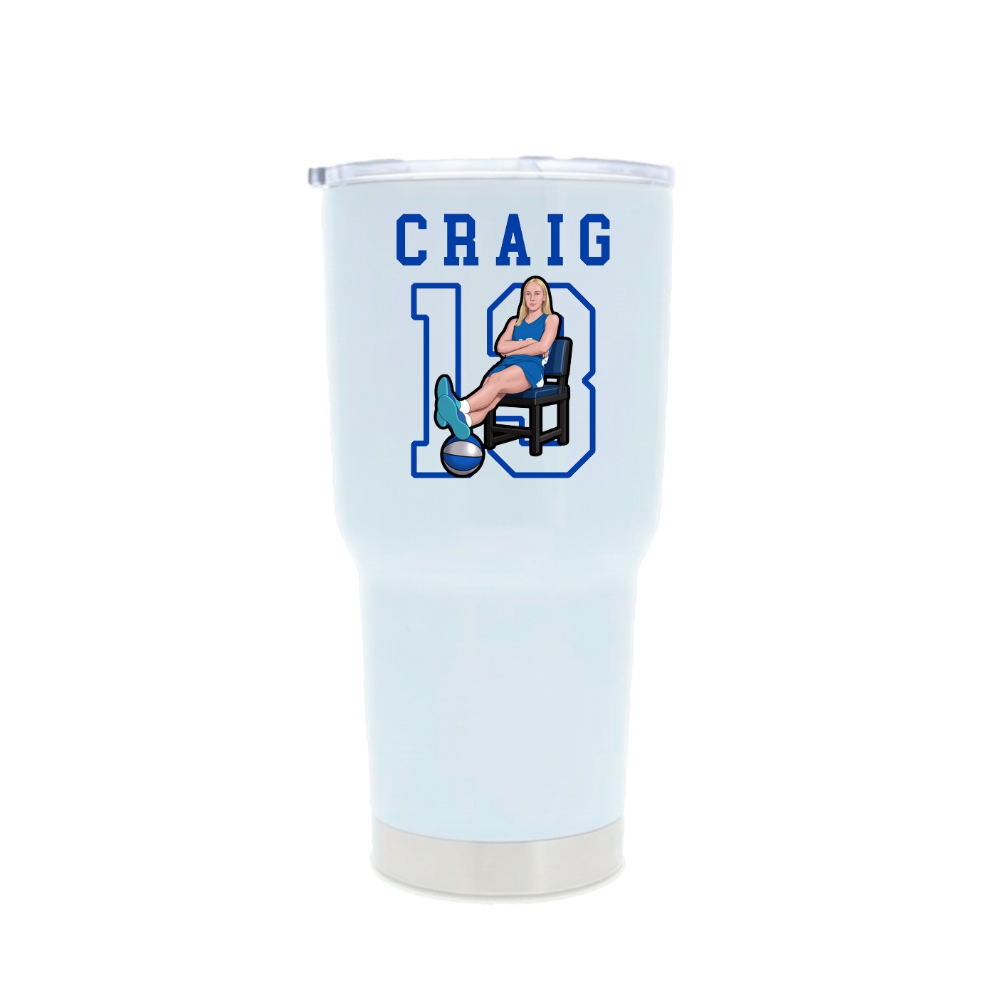 30oz Stainless Steel Tumbler — Shirsey in White