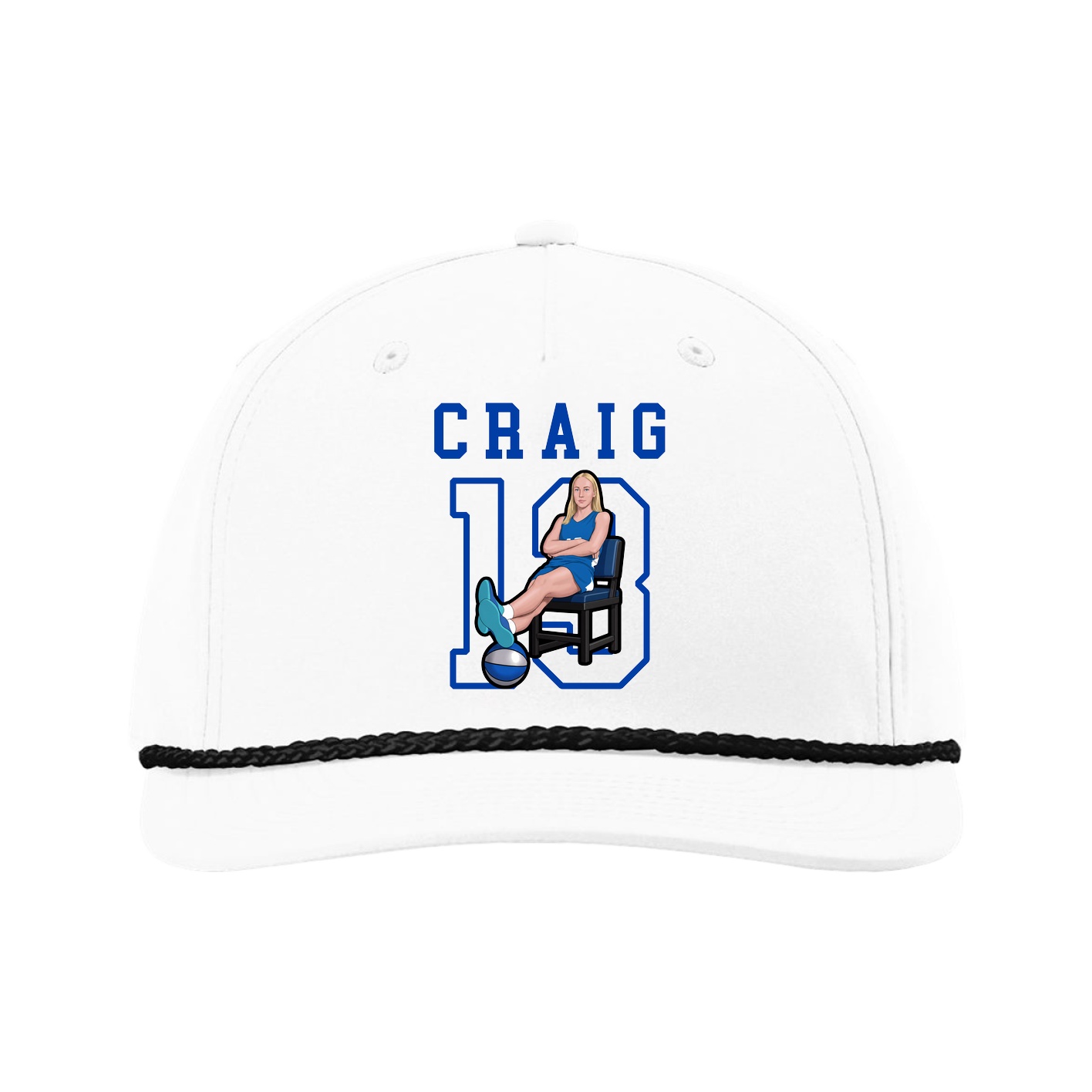Five-Panel Classic Rope Cap — Shirsey in White