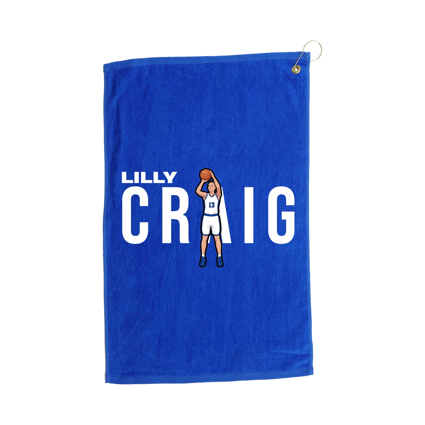 Golf Towel — Player Name in Royal