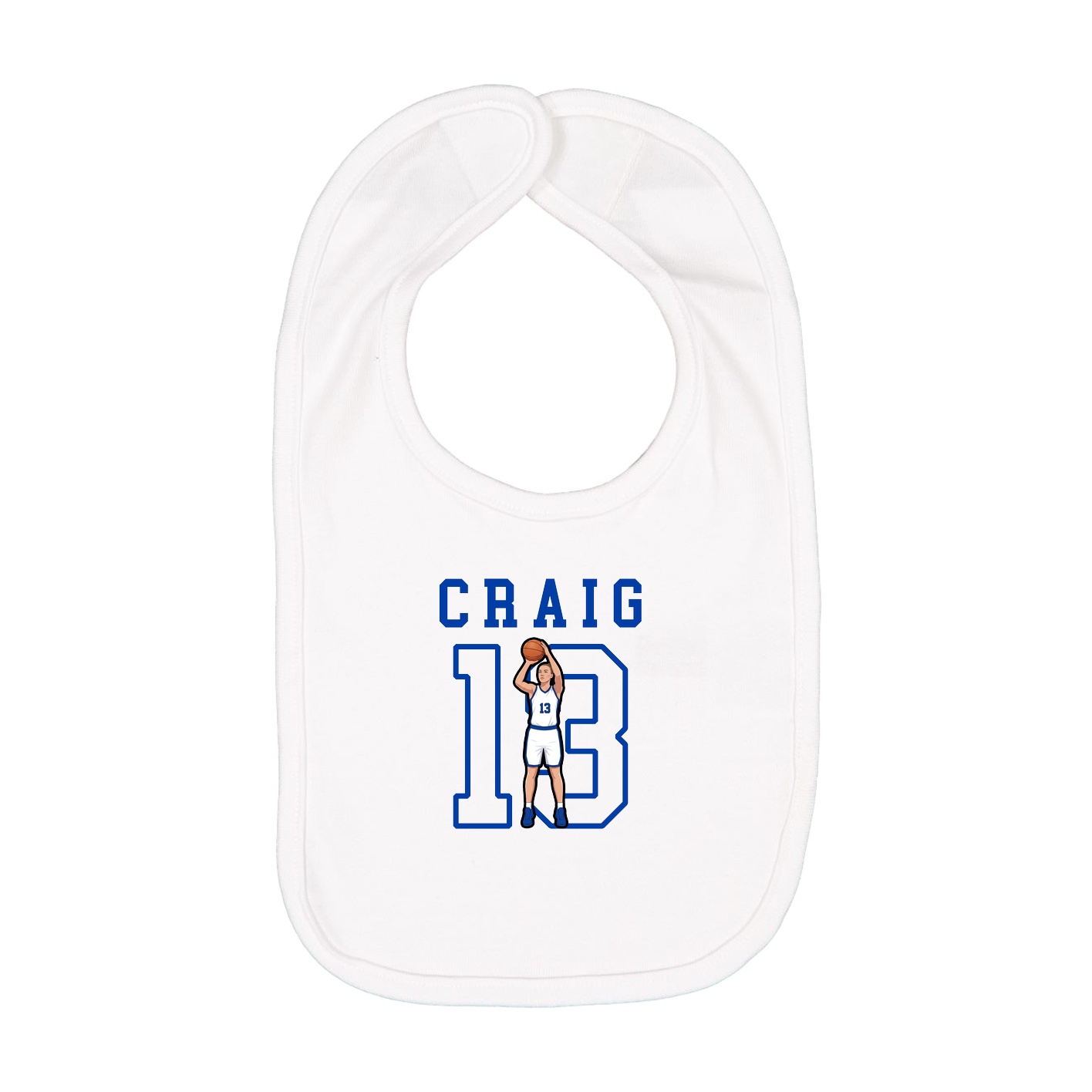 Infant Bib — Shirsey in White