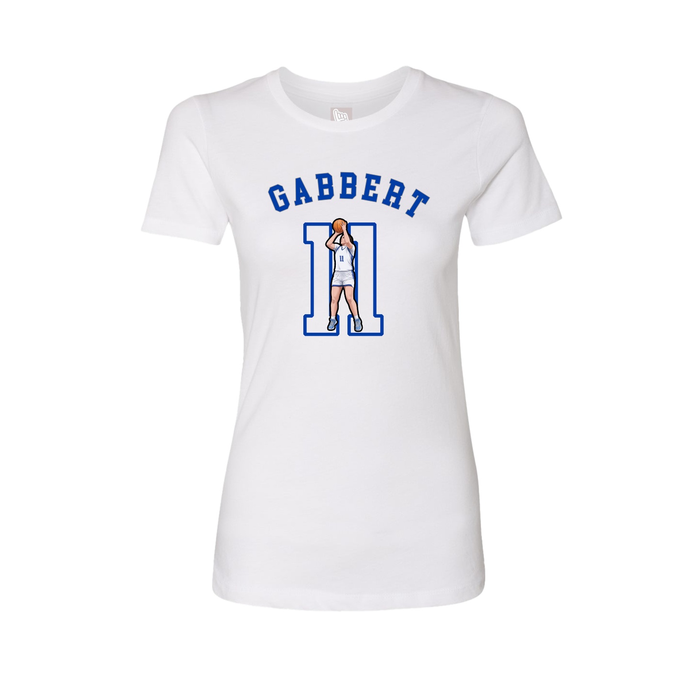 Fitted Women's Tee — Shirsey Arch in White