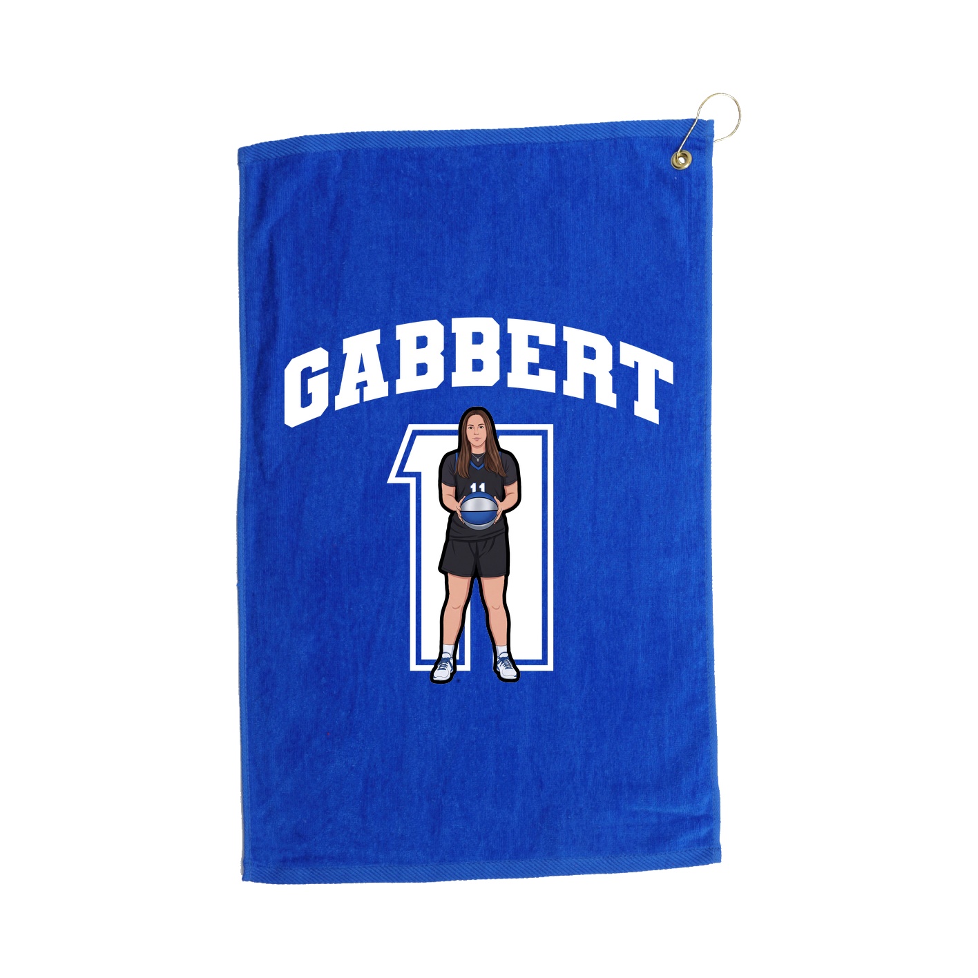 Golf Towel — Number in Royal