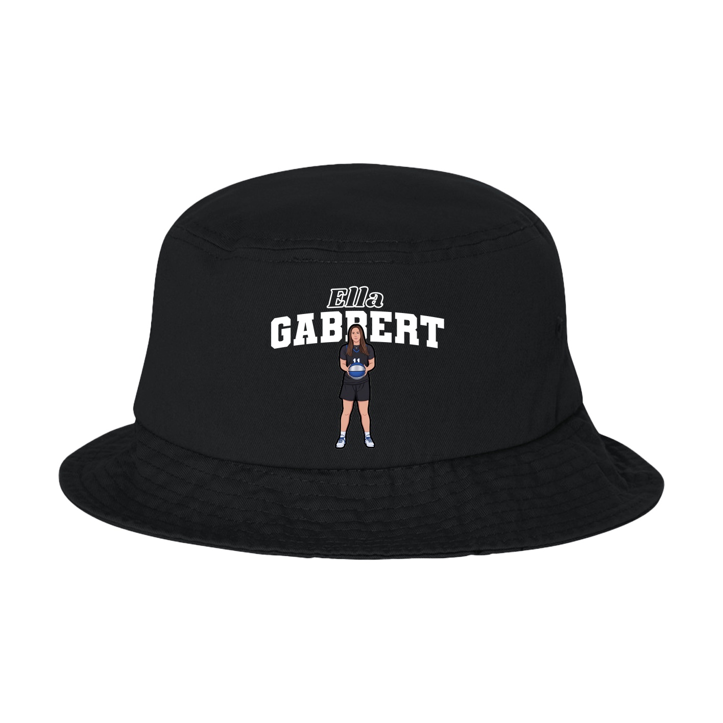 Bucket Cap — Name Arch in Black
