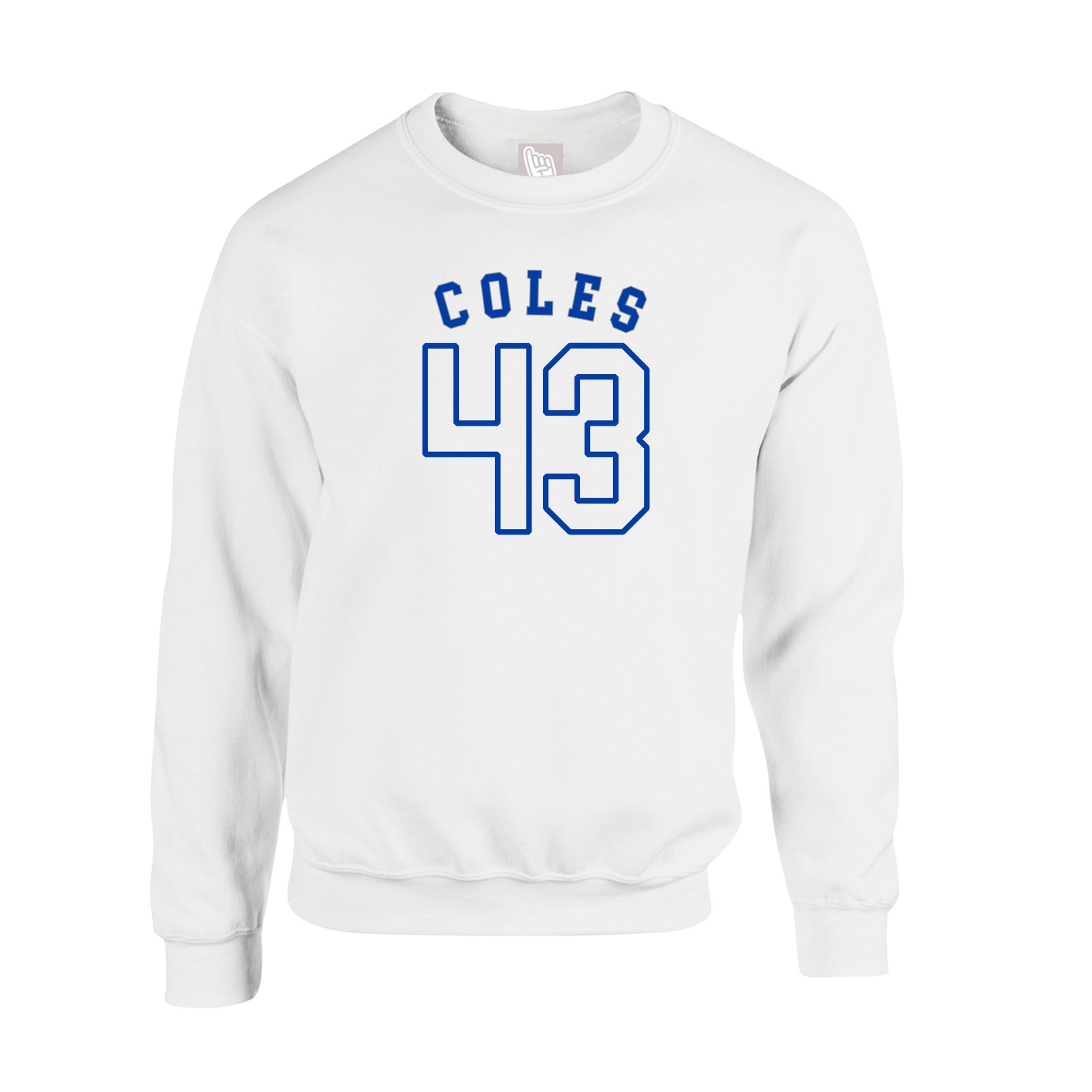 Fleece Crew — Shirsey Arch in White