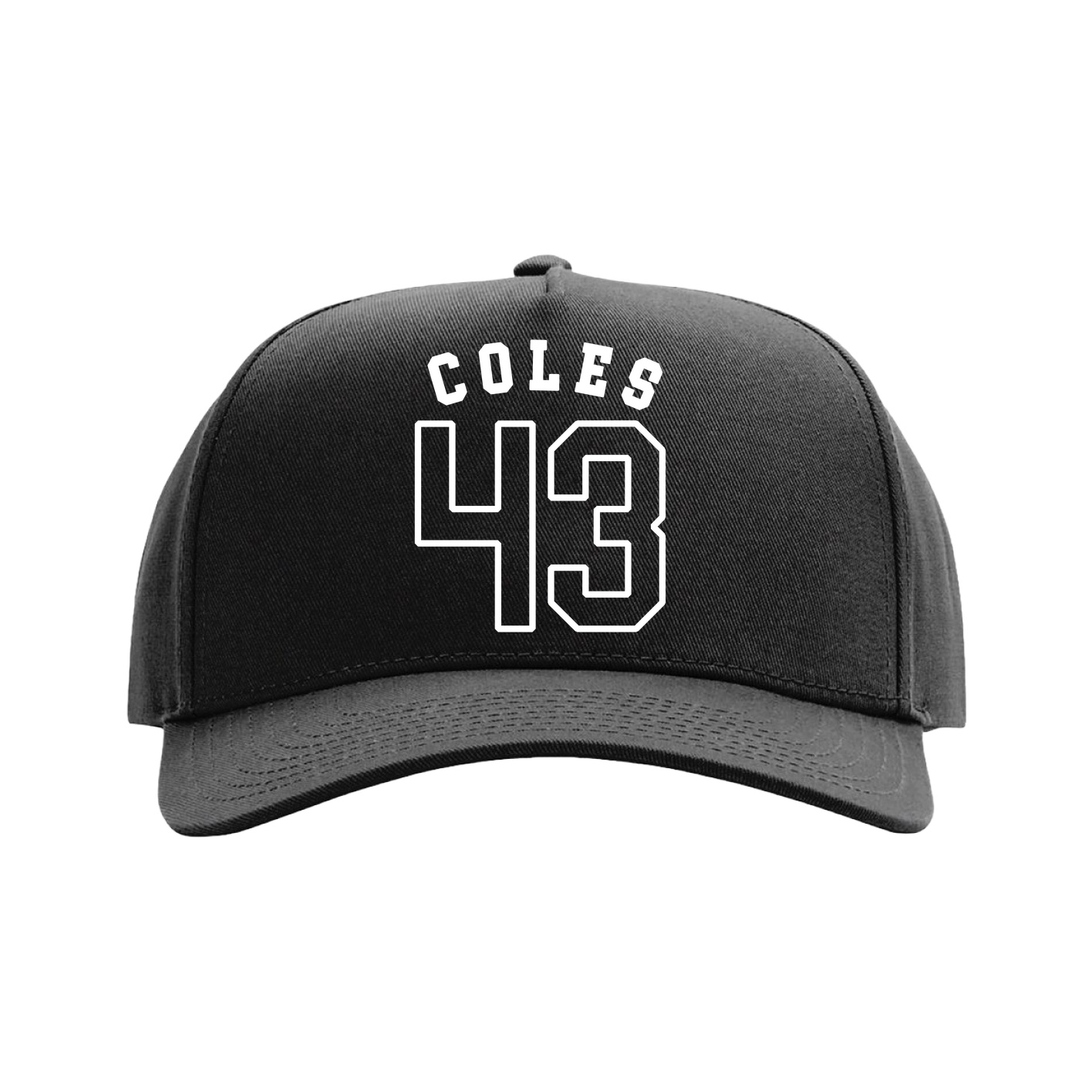 Full Fabric Five-Panel Champ Cap — Shirsey Arch in Black