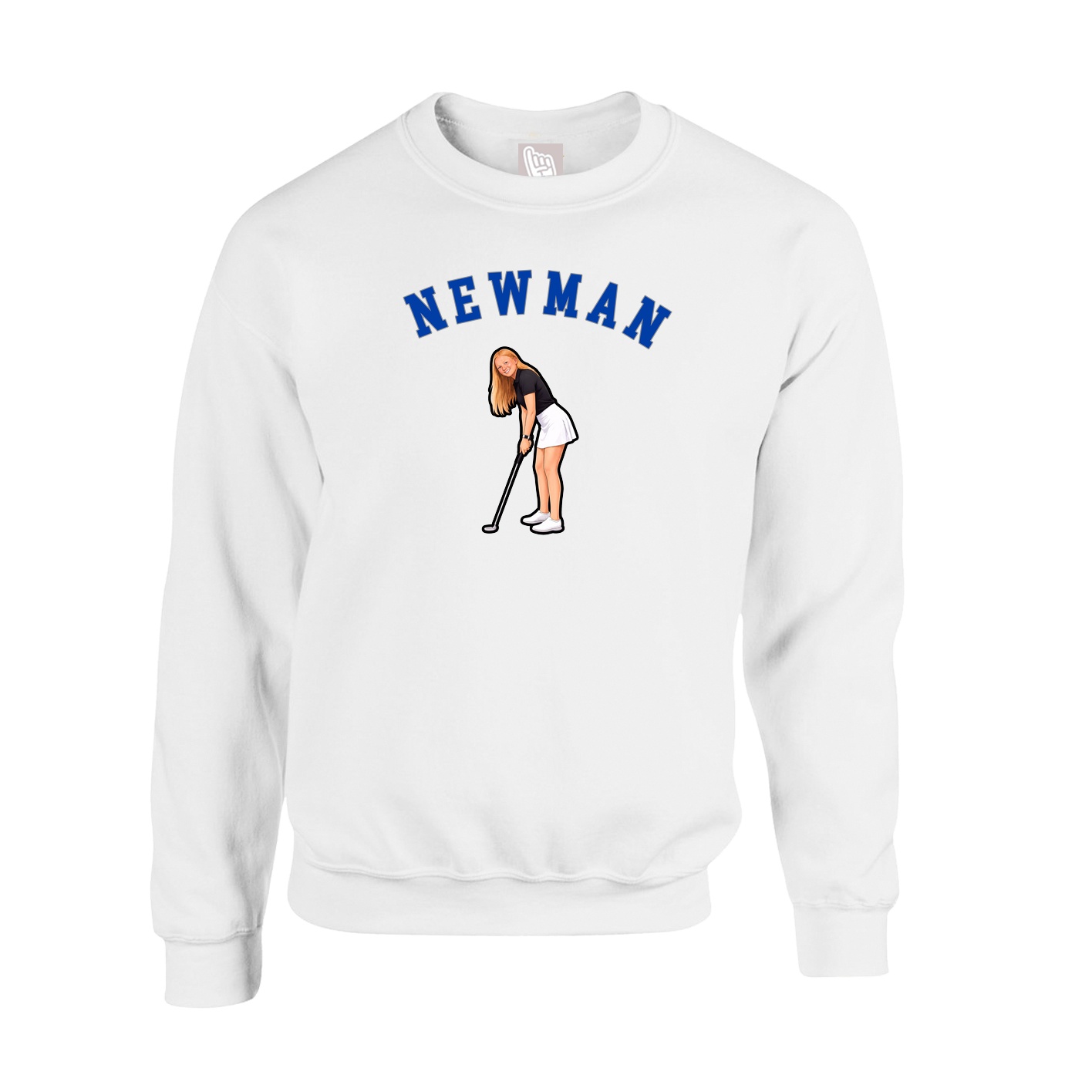 Fleece Crew — Shirsey Arch in White