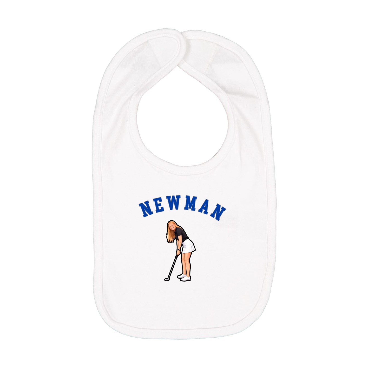 Infant Bib — Shirsey Arch in White
