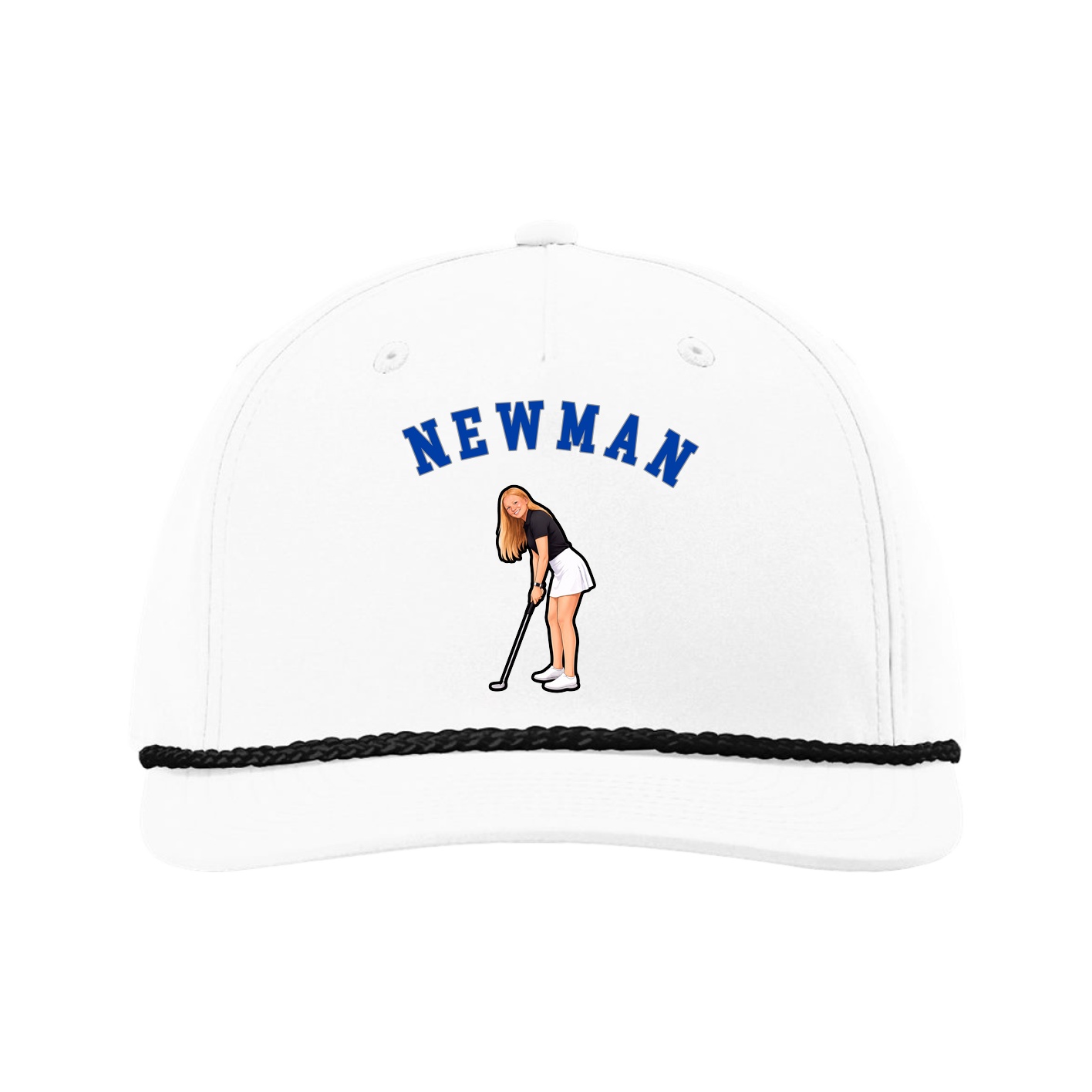 Five-Panel Classic Rope Cap — Shirsey Arch in White