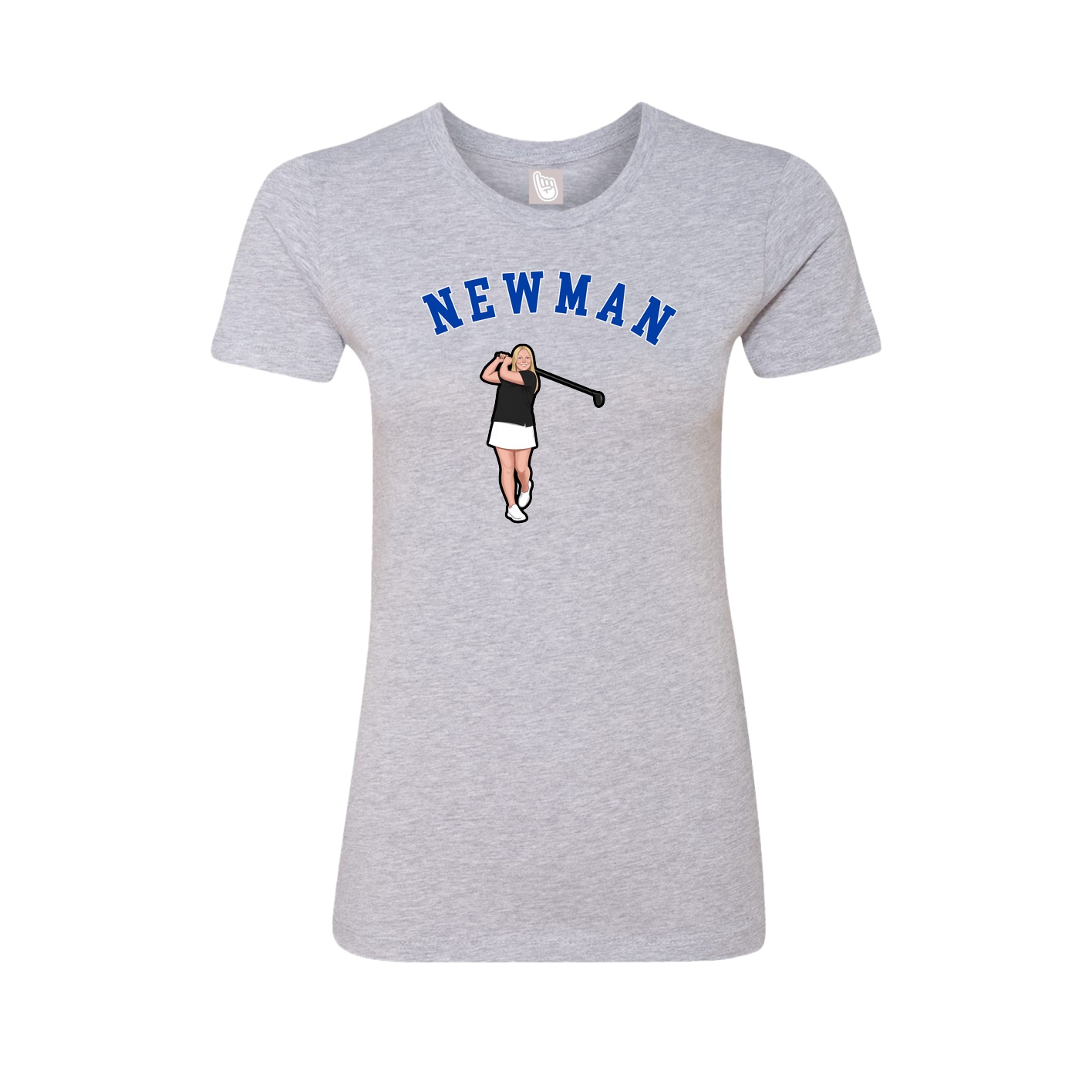Fitted Women's Tee — Shirsey Arch in Grey