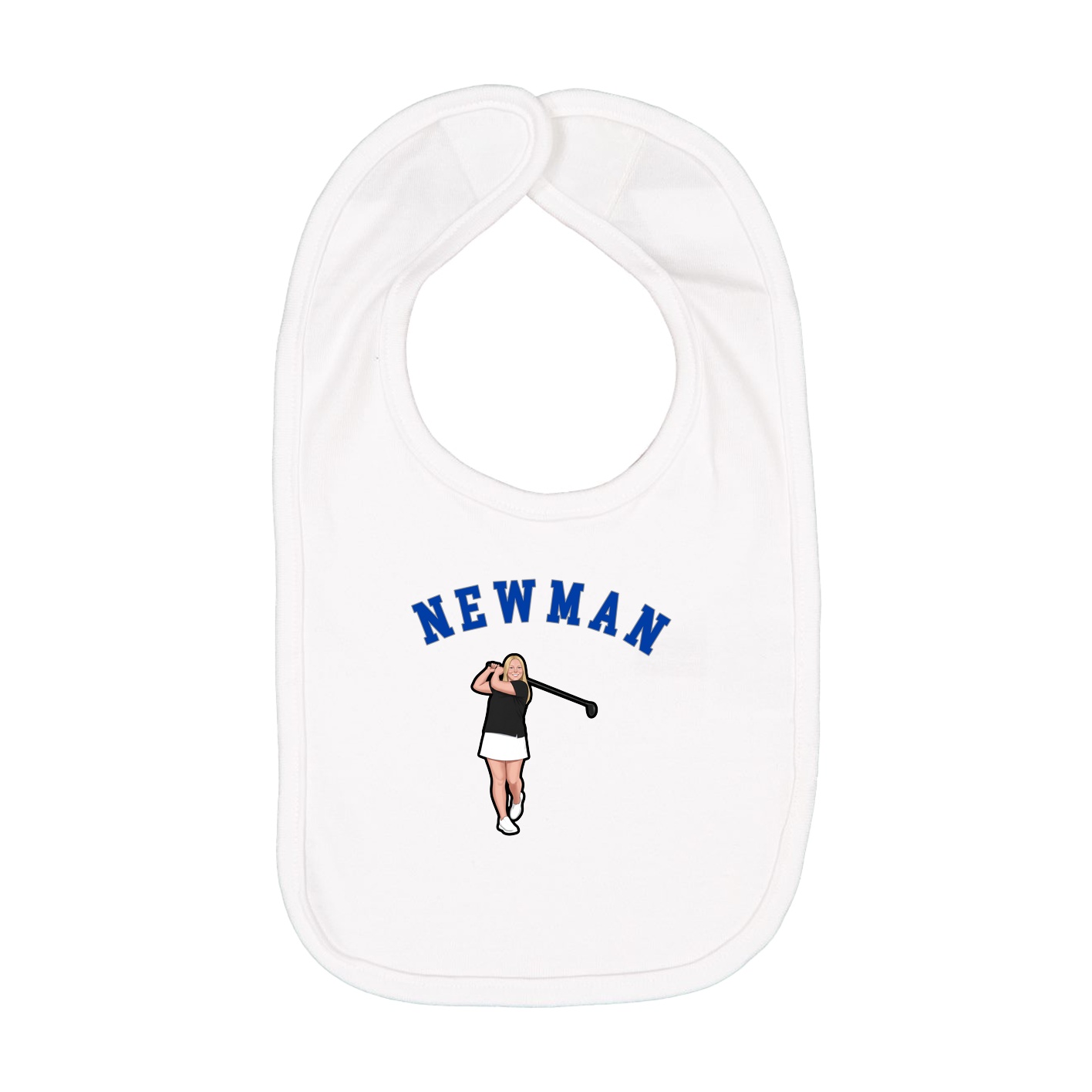 Infant Bib — Shirsey Arch in White