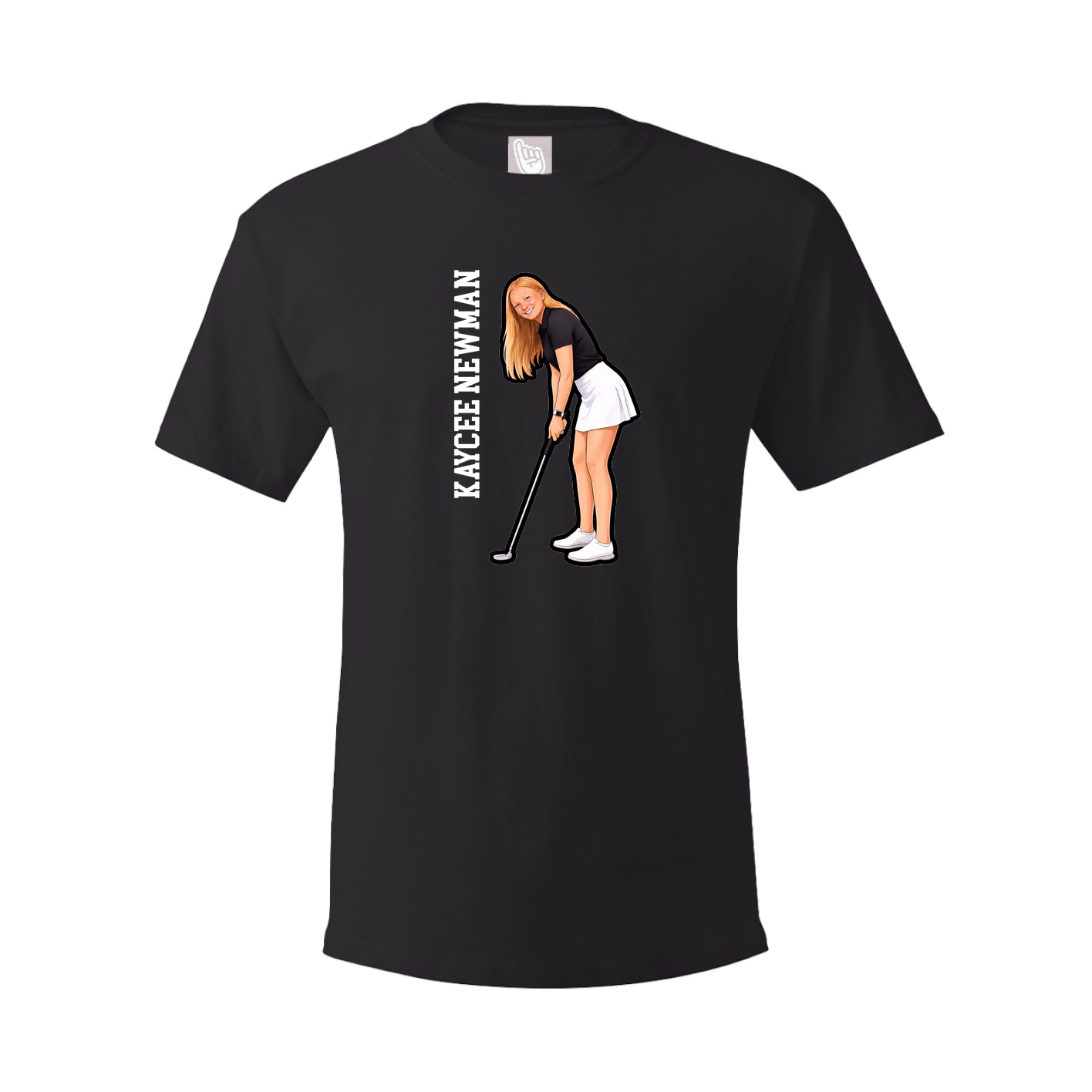 Youth Tee — Name Vertical in Black