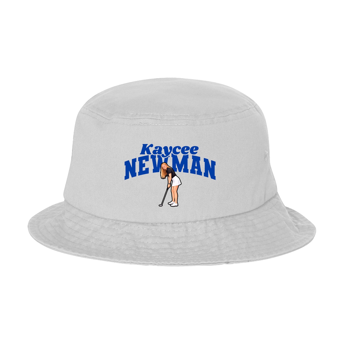 Bucket Cap — Signature Arch in White
