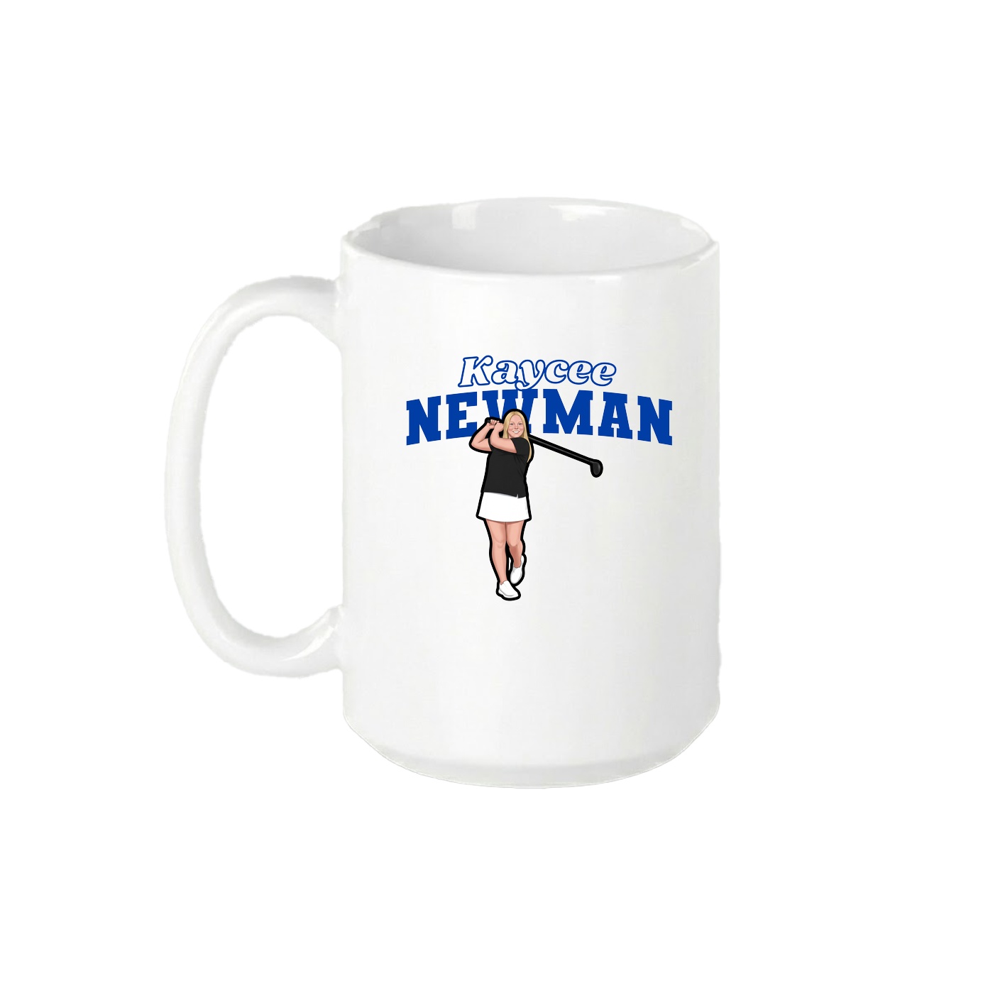 15oz Coffee Mug — Name Arch in White