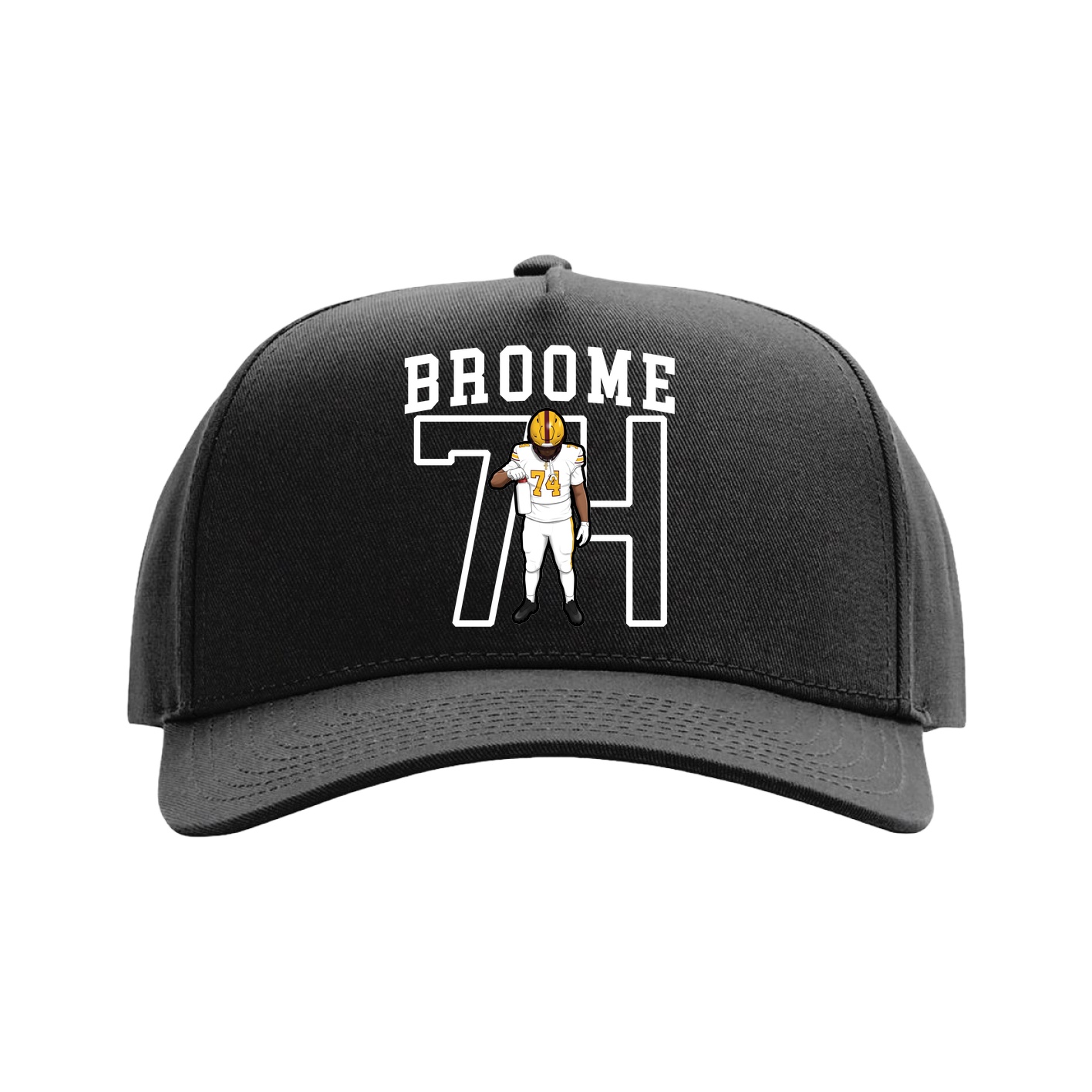 Full Fabric Five-Panel Champ Cap — Shirsey in Black