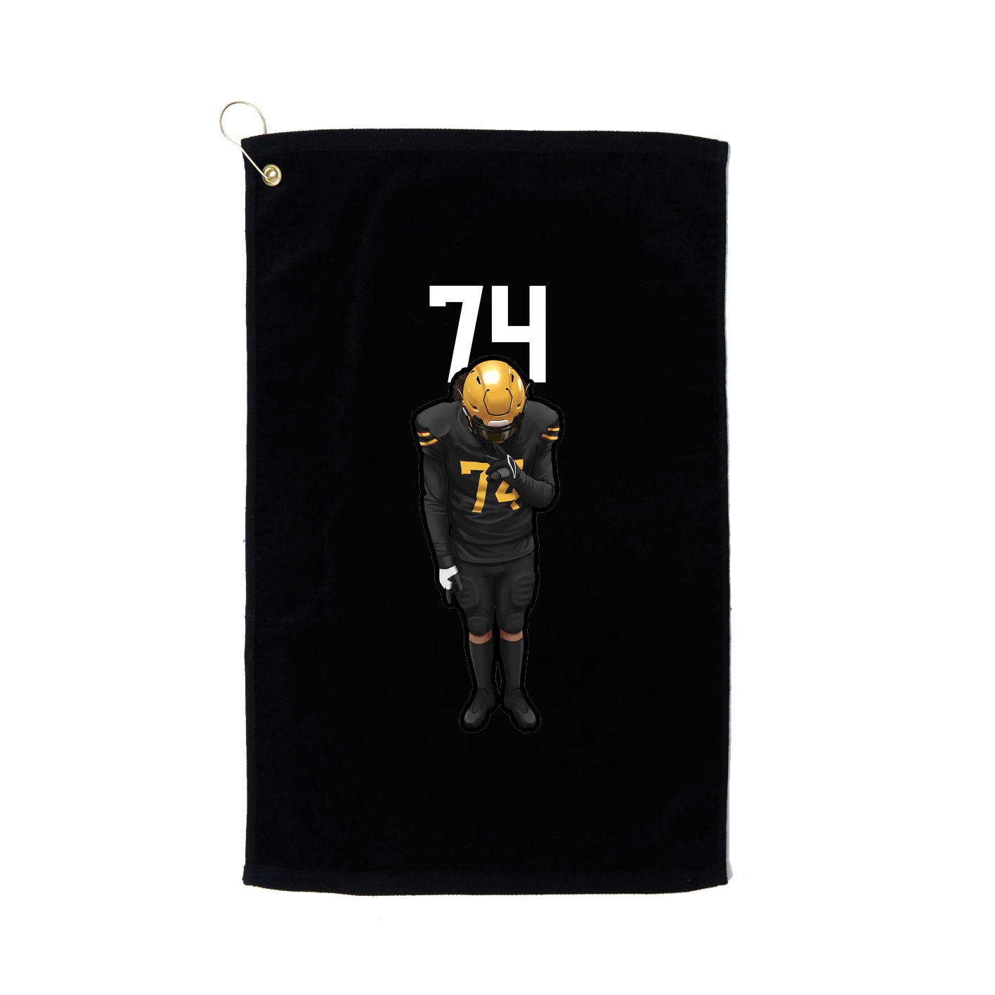Golf Towel — Number Top in Black
