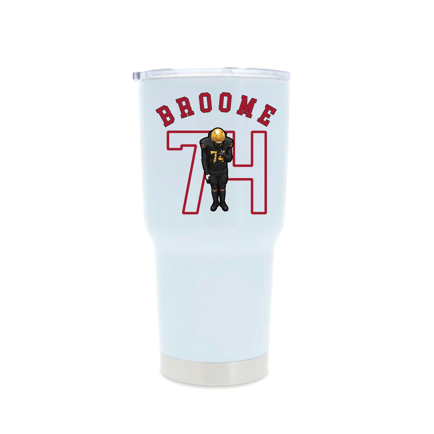 30oz Stainless Steel Tumbler — Shirsey Arch in White