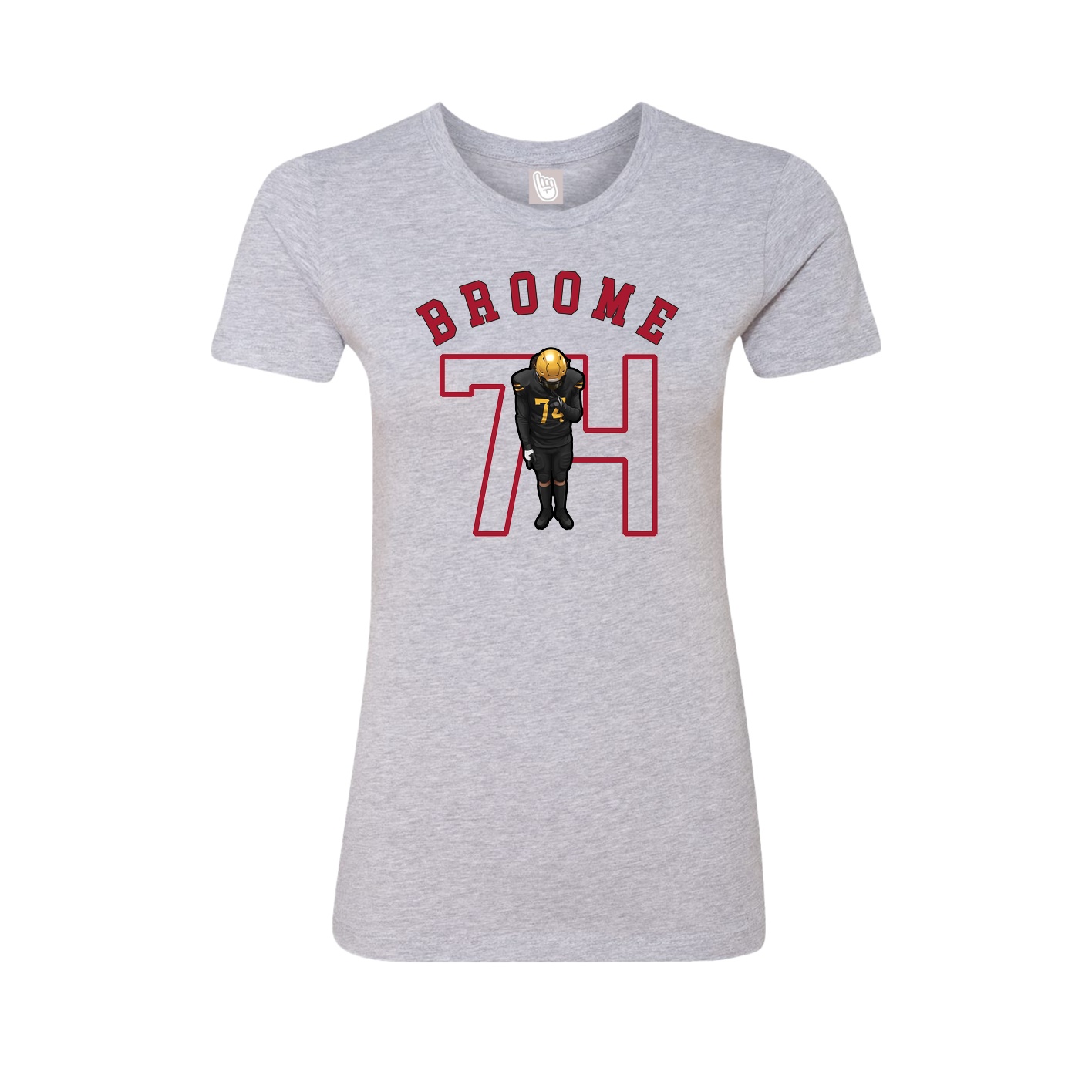 Fitted Women's Tee — Shirsey Arch in Grey