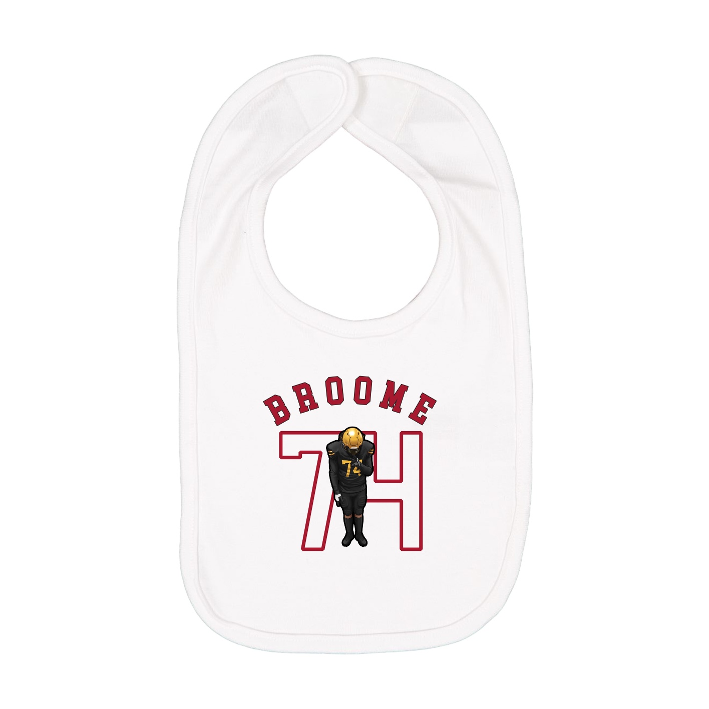 Infant Bib — Shirsey Arch in White