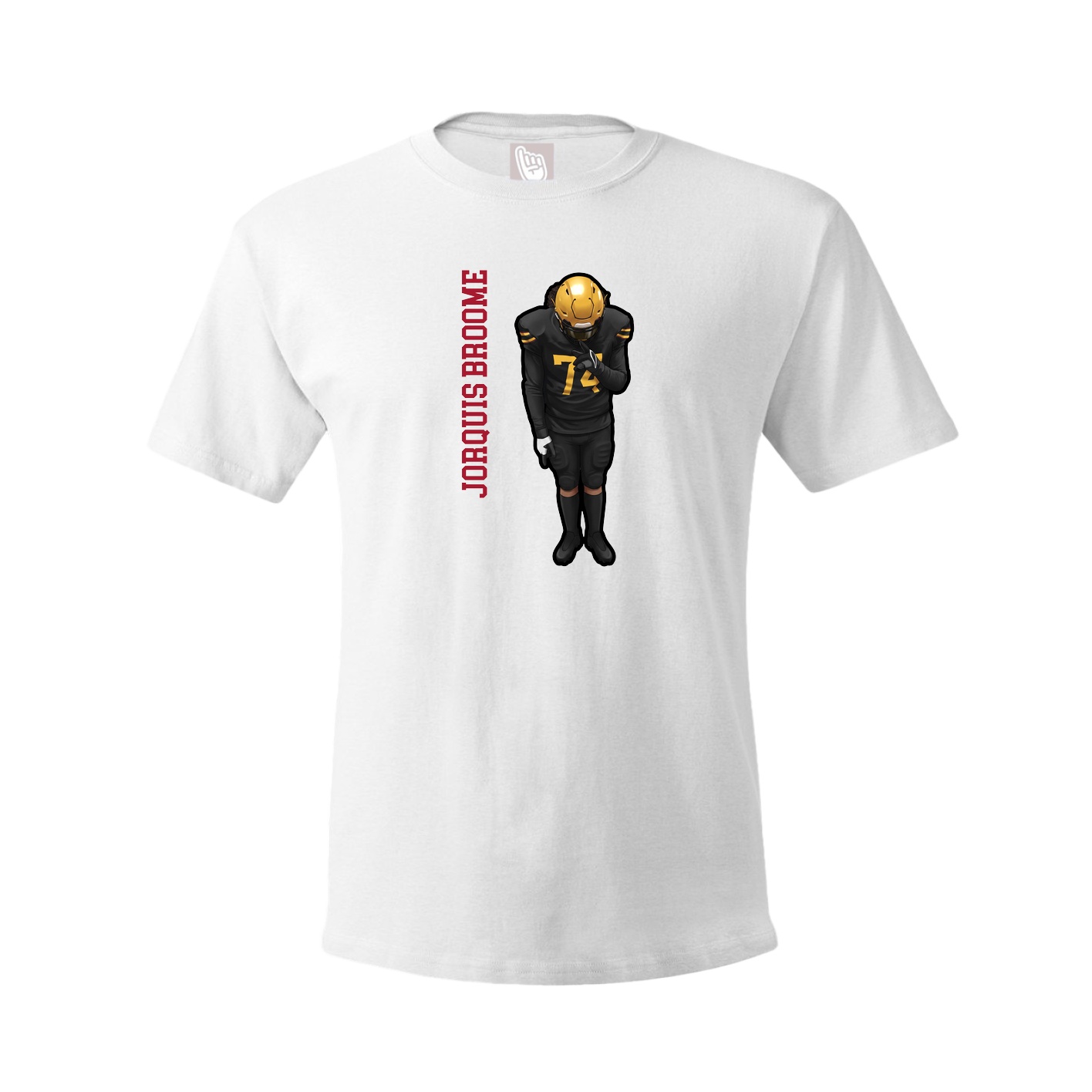 Tee — Name Vertical in White