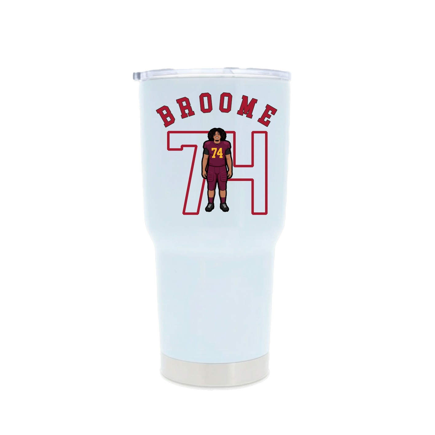 30oz Stainless Steel Tumbler — Shirsey Arch in White