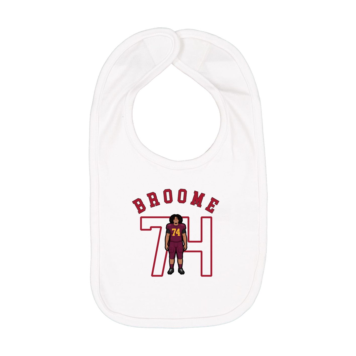 Infant Bib — Shirsey Arch in White