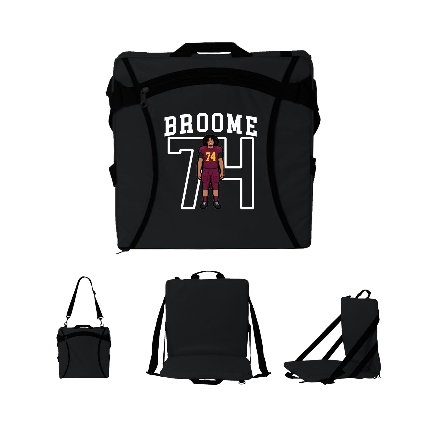 Folding Stadium Seat — Shirsey in Black