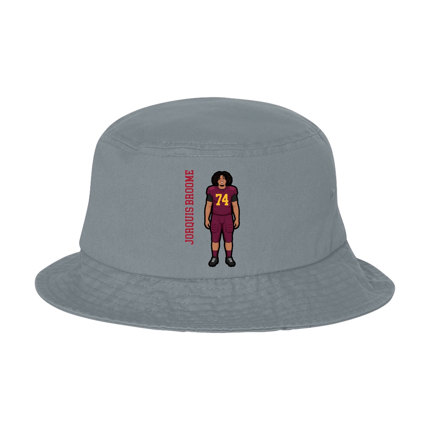Bucket Cap — Name Vertical in Grey
