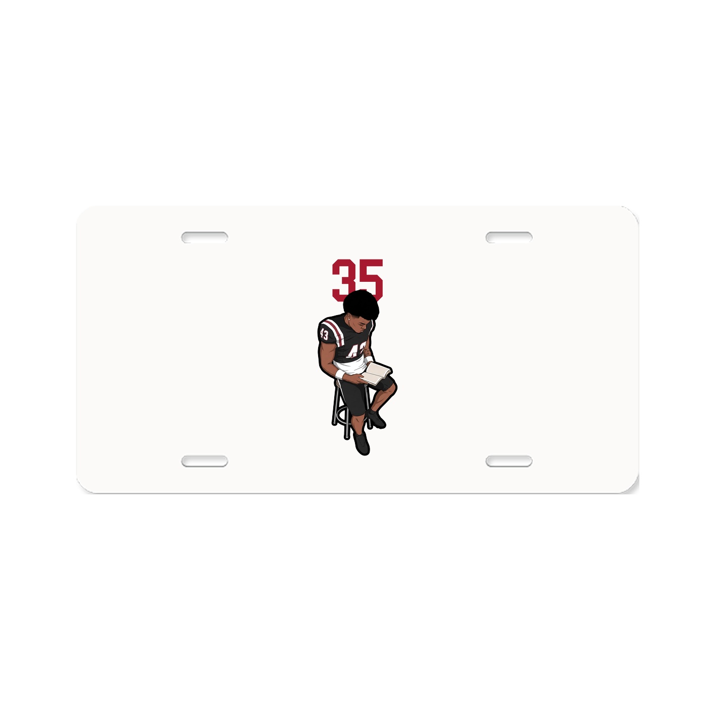 License Plate — Number Top in Classic