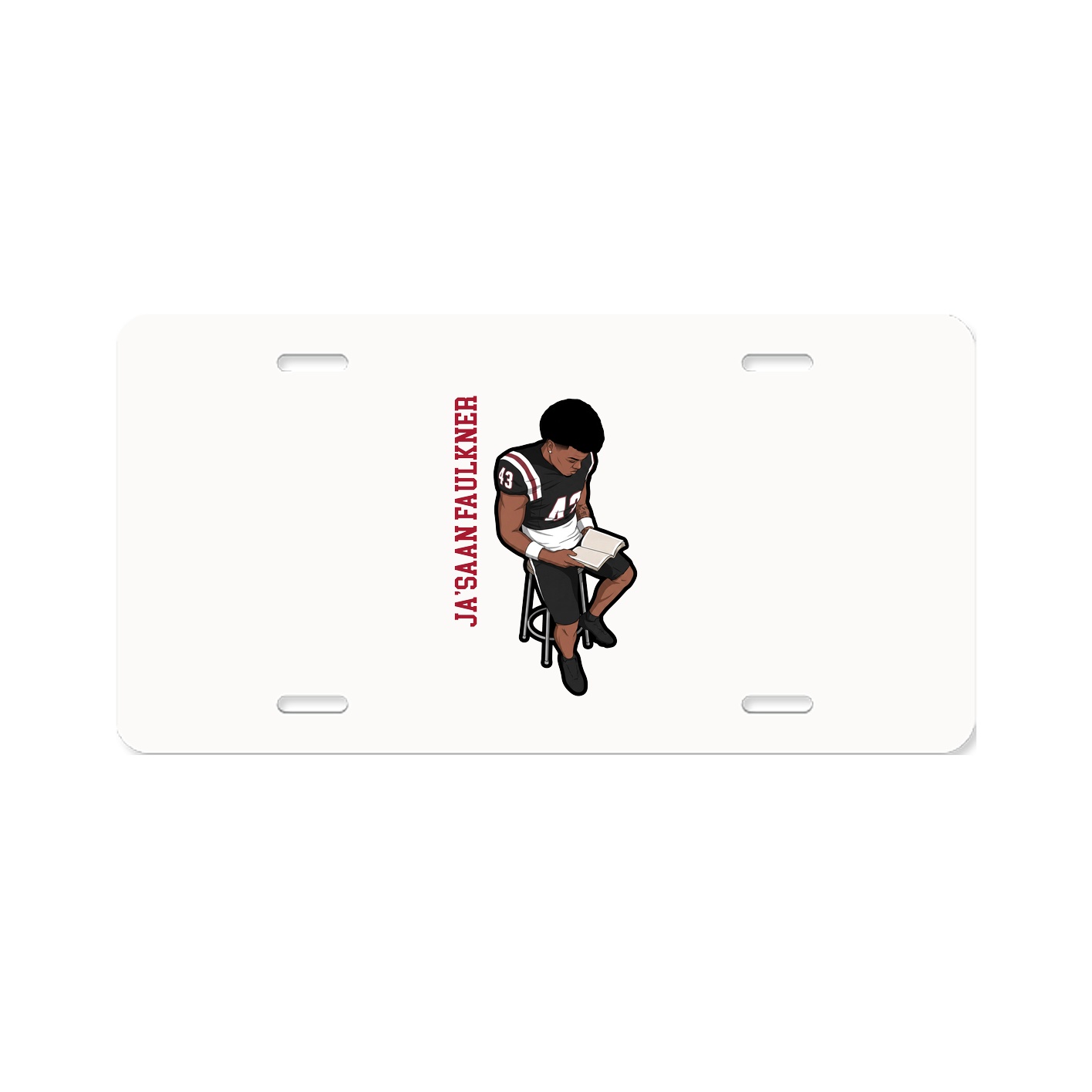 License Plate — Name Vertical in Classic