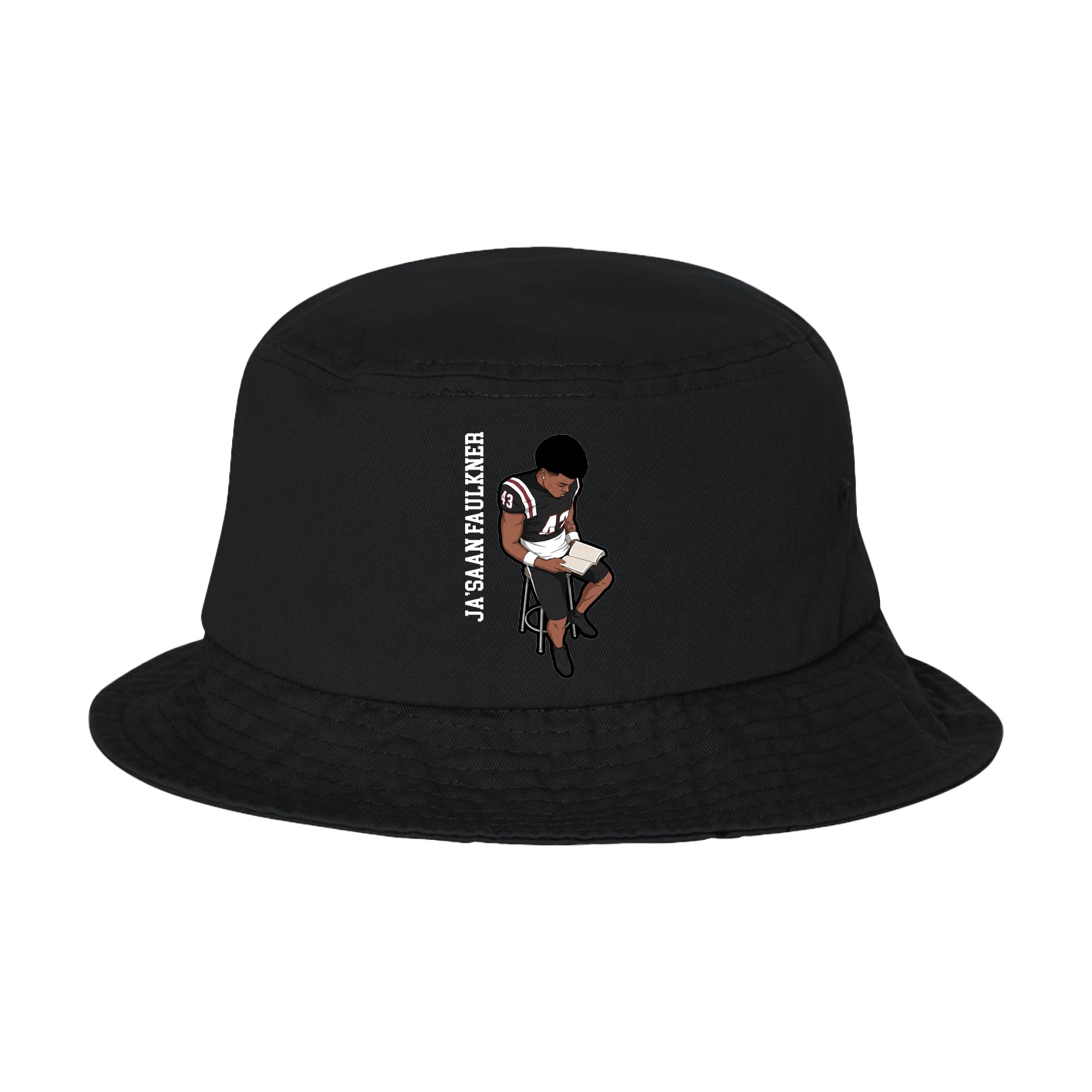 Bucket Cap — Name Vertical in Black
