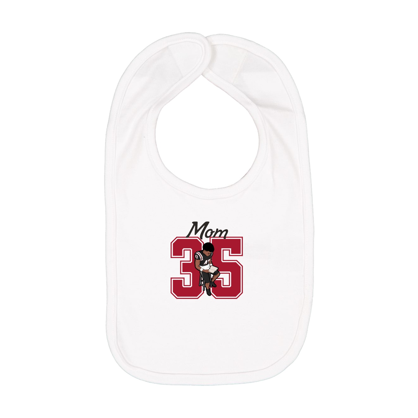 Infant Bib — Mothers Day Shirsey in White