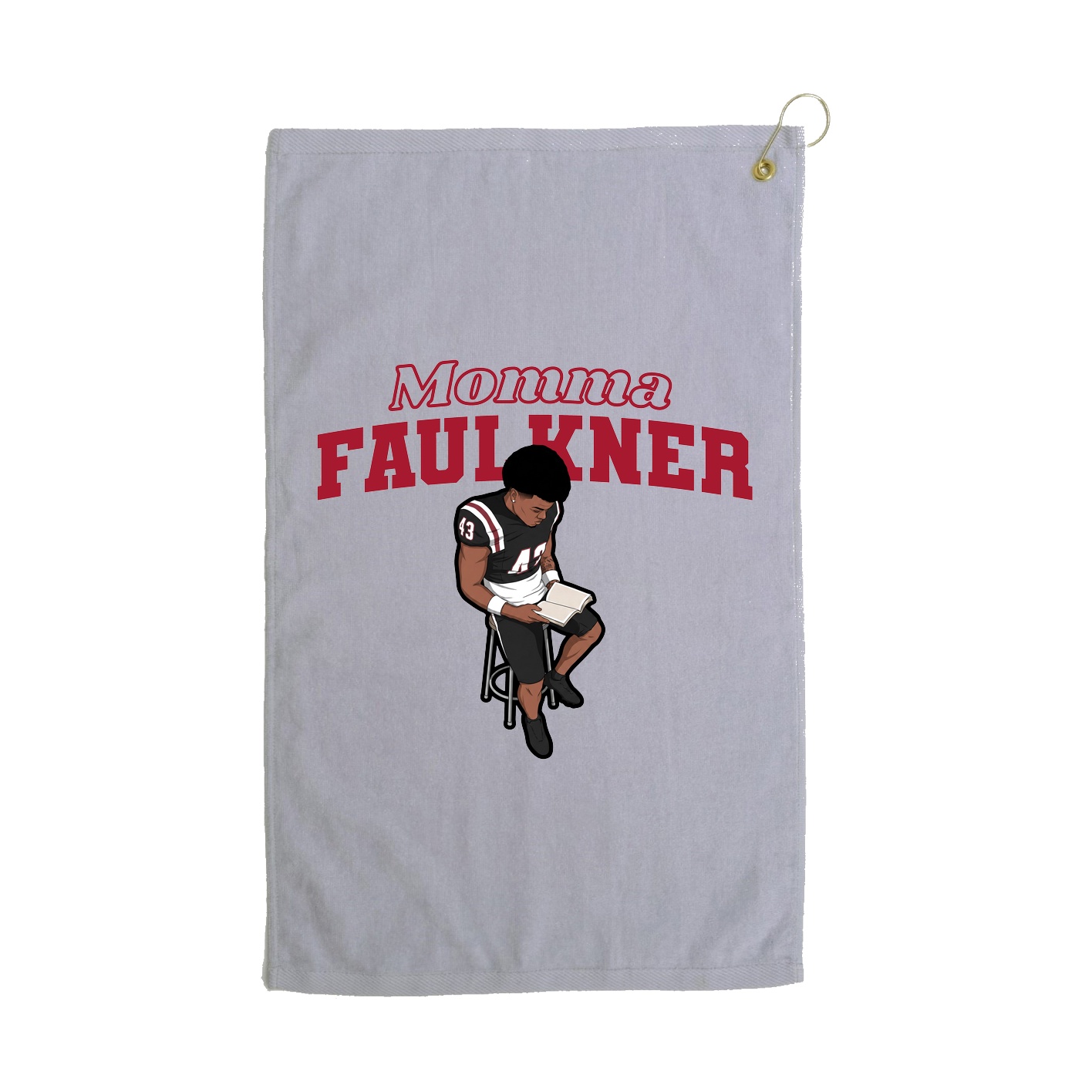 Golf Towel — Mothers Day Block in Grey