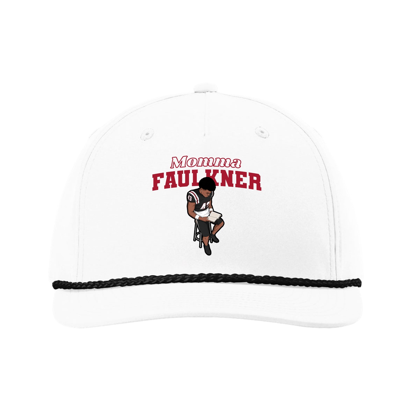 Five-Panel Classic Rope Cap — Mothers Day Block in White