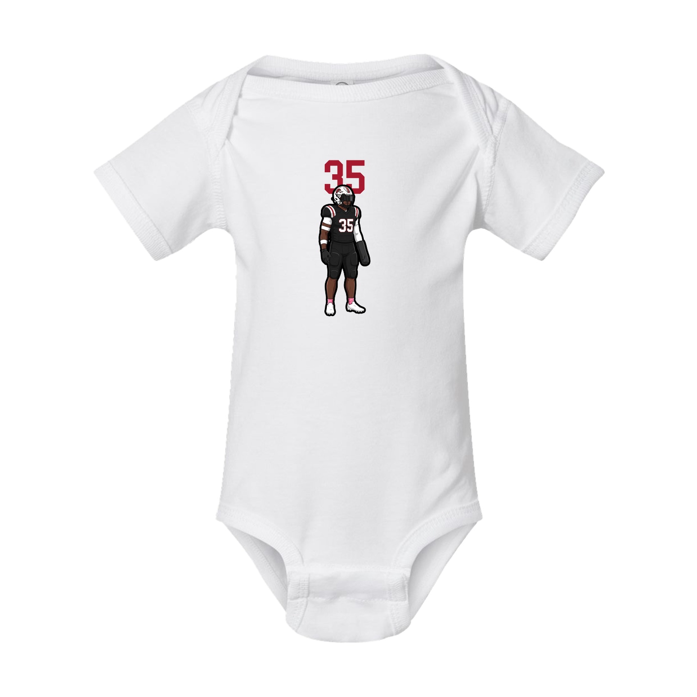 Baby Onesie — Number Top in White