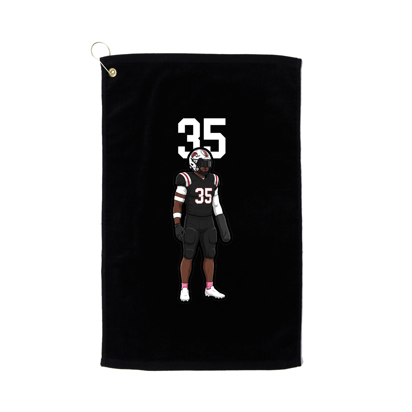 Golf Towel — Number Top in Black