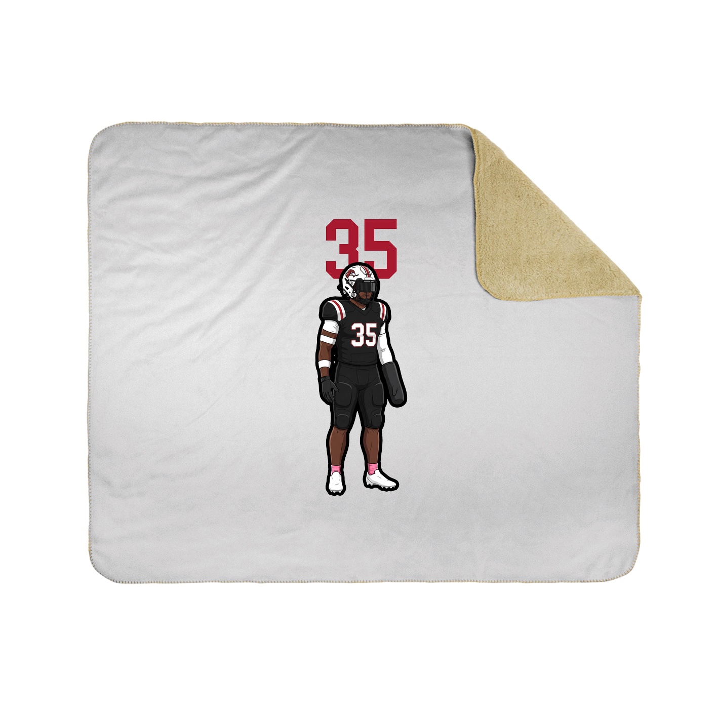 Throw Blanket — Number Top in White