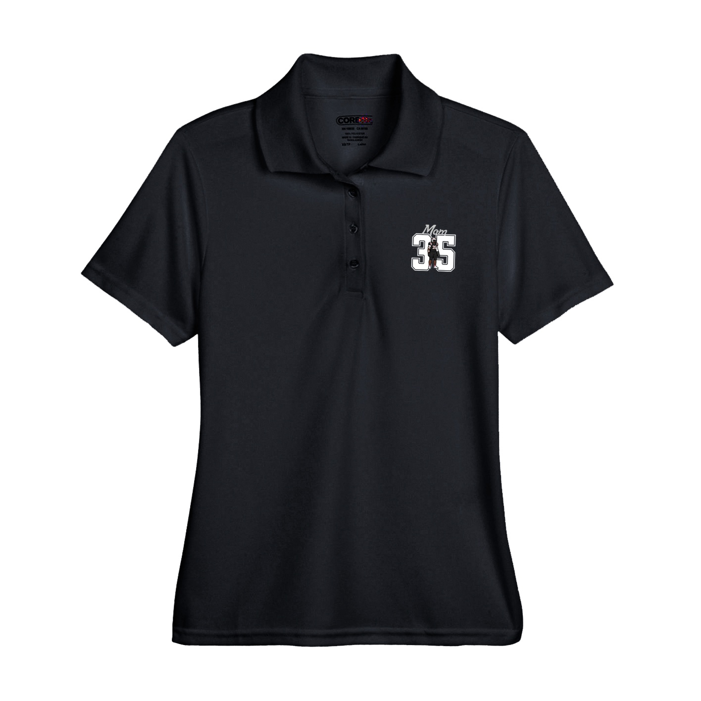 Womens Performance Polo — Mothers Day Shirsey in Black