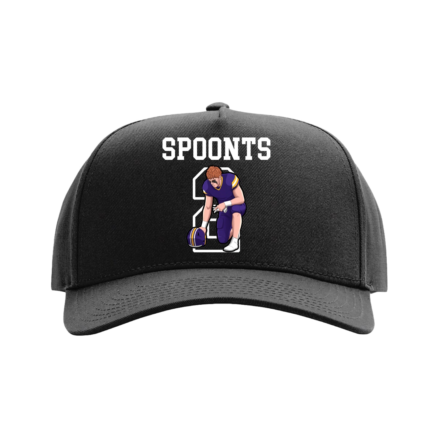 Full Fabric Five-Panel Champ Cap — Shirsey in Black