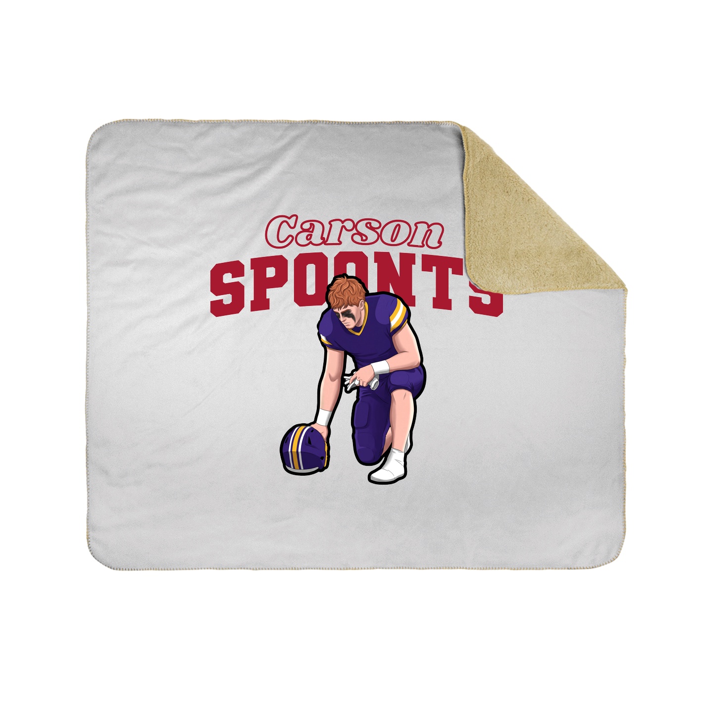 Throw Blanket — Name Arch in White