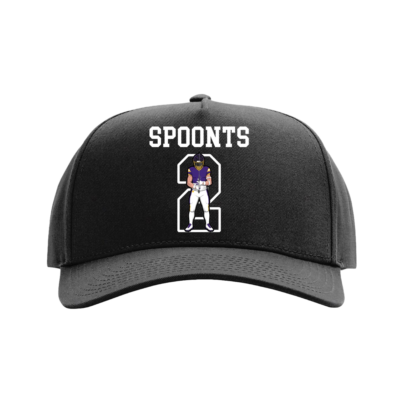 Full Fabric Five-Panel Champ Cap — Shirsey in Black