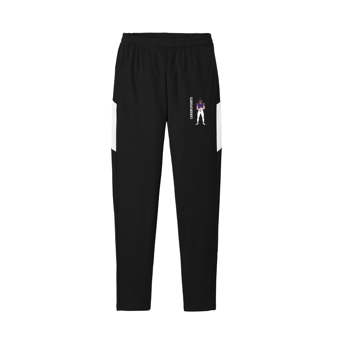 Team Travel Pant — Name Vertical in Black/White