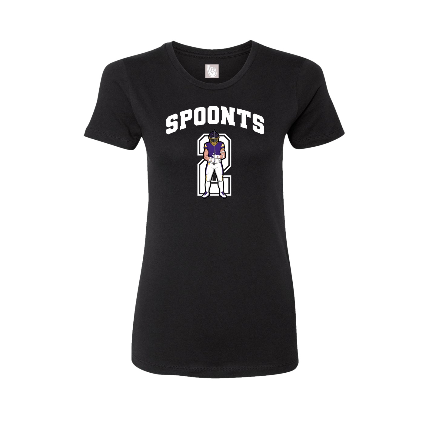 Fitted Women's Tee — Number in Black