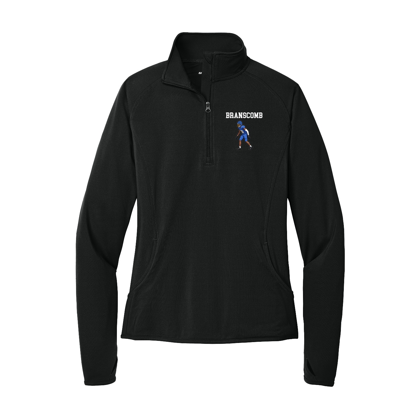 Women's Q-Zip Pullover — Shirsey in Black