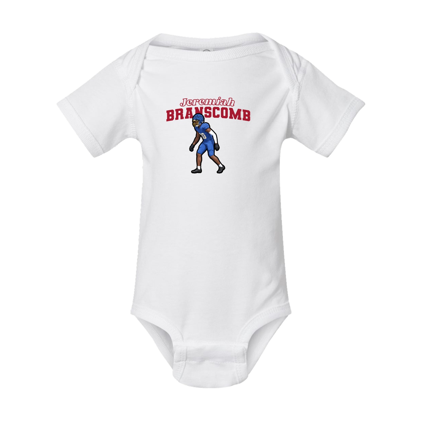 Baby Onesie — Name Arch in White