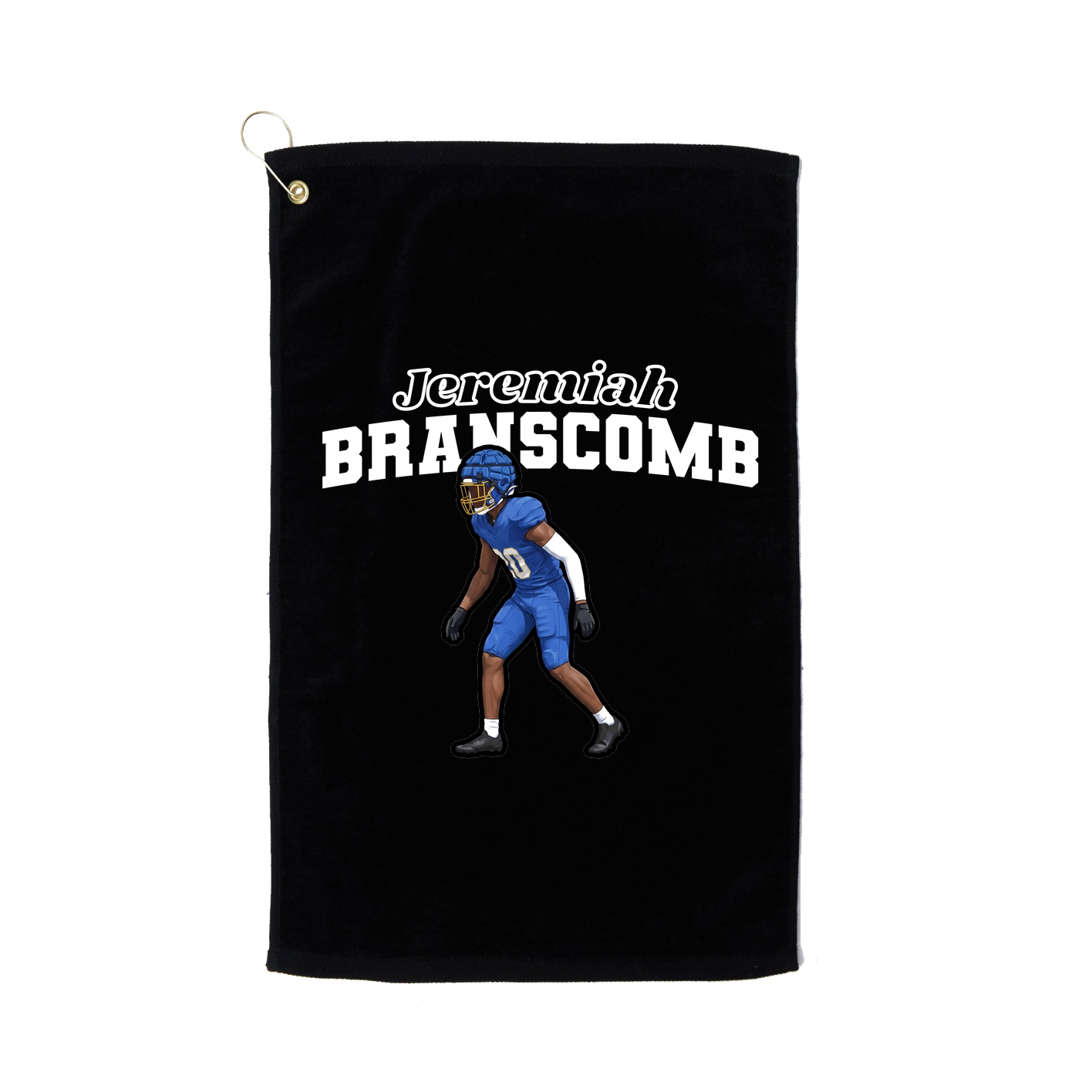 Golf Towel — Name Arch in Black