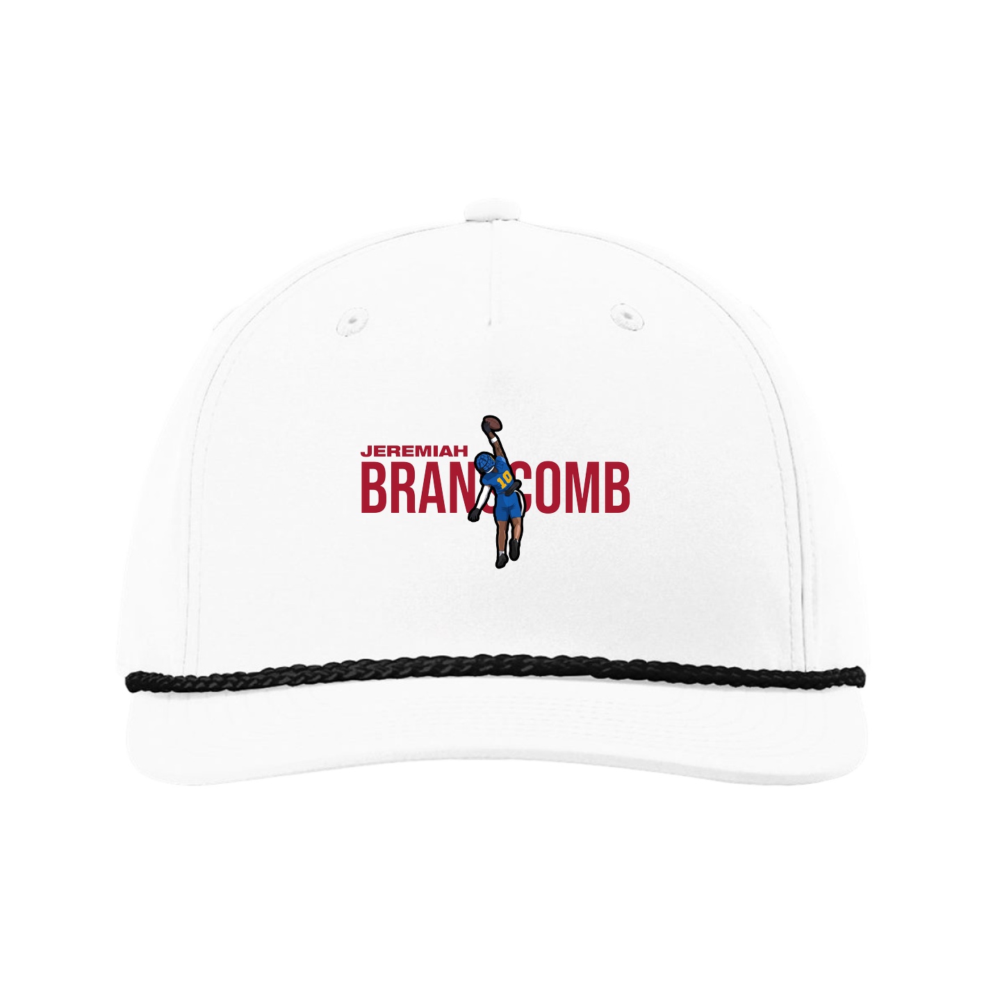 Five-Panel Classic Rope Cap — Player Name in White